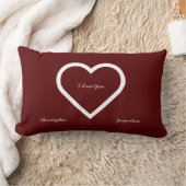 ロマンパーソナライズされたチバレンタインのラブレター ランバークッション (ブランケット)