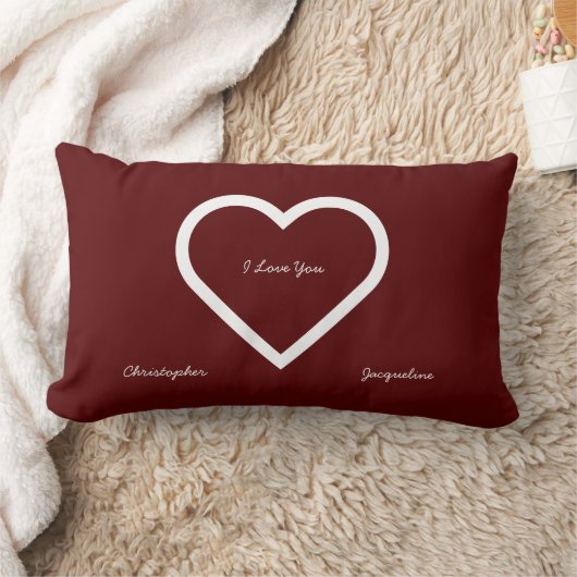 ロマンパーソナライズされたチバレンタインのラブレター ランバークッション (ブランケット)