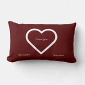ロマンパーソナライズされたチバレンタインのラブレター ランバークッション (正面)