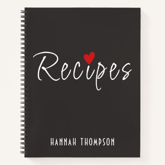 ロマンパーソナライズされたティックなレシピ書あなた自身 ノートブック (正面)
