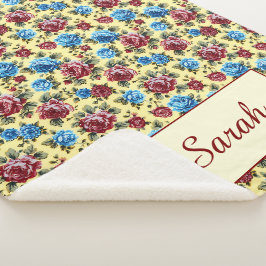 ロマンパーソナライズされたティックバラヴィンテージ シェルパブランケット