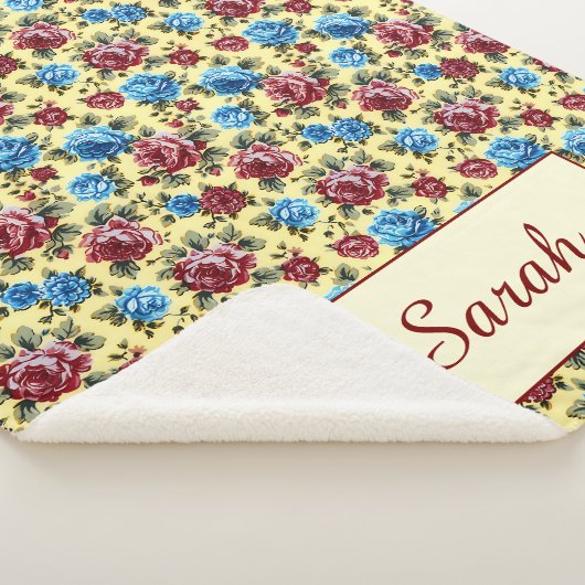 ロマンパーソナライズされたティックバラヴィンテージ シェルパブランケット (3/4)