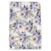 ロマンパーソナライズされたティバイオレットセージ植物学フローラ ミディアムペーパーバッグ (裏面)