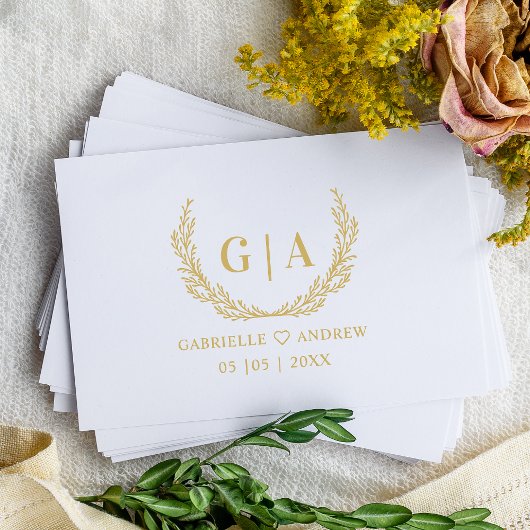 ロマンファンシームミニマルブランチ結婚のイニシャル ラバースタンプ