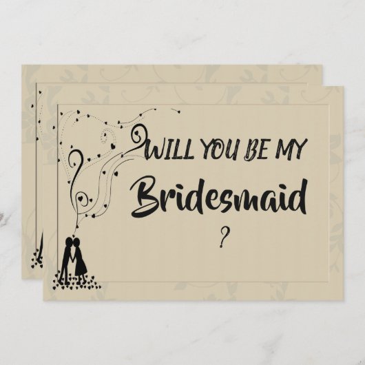 ロマンモダンエレガントスの花嫁 招待状 (正面/裏面)