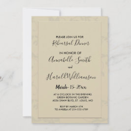 ロマンモダンエレガントチックなリハーサル 招待状