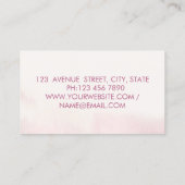 ロマンモダンエレガントティックな水彩花バラ 名刺 (裏面)