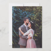 ロマンモダンエレガントムな二つ結婚の写真 招待状 (裏面)