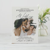 ロマンモダンエレガント芸術的結婚ムの 招待状 (スタンド正面)