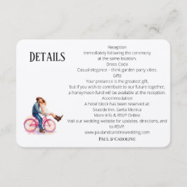 ロマンモダンカジュアルトカップルイラストレーション エンクロージャーカード