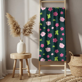 ロマンモダンカラフルチック花柄トレンディーB バスタオルセット