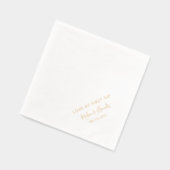 ロマンモダンクな愛パーソナライズされたの結婚声 箔ナプキン (左)