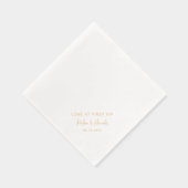 ロマンモダンクな愛パーソナライズされたの結婚声 箔ナプキン (右)