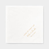 ロマンモダンクな愛パーソナライズされたの結婚声 箔ナプキン (正面)