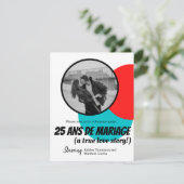 ロマンモダンコサプライズ25結婚周年 招待状 (スタンド正面)