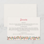 ロマンモダンスエレガントフローラ結婚リース エンクロージャーカード (正面/裏面)