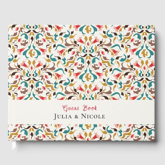 ロマンモダンスエレガントフローラ結婚リース ゲストブック (正面)