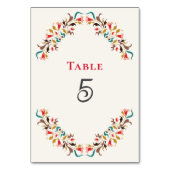 ロマンモダンスエレガントフローラ結婚リース テーブルナンバー (正面)