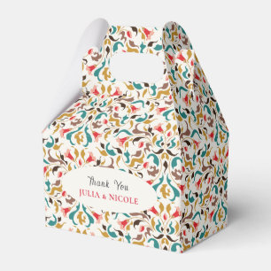 ロマンモダンスエレガントフローラ結婚リース フェイバーボックス