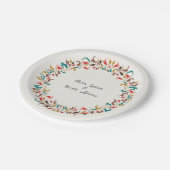 ロマンモダンスエレガントフローラ結婚リース ペーパープレート (アングル)