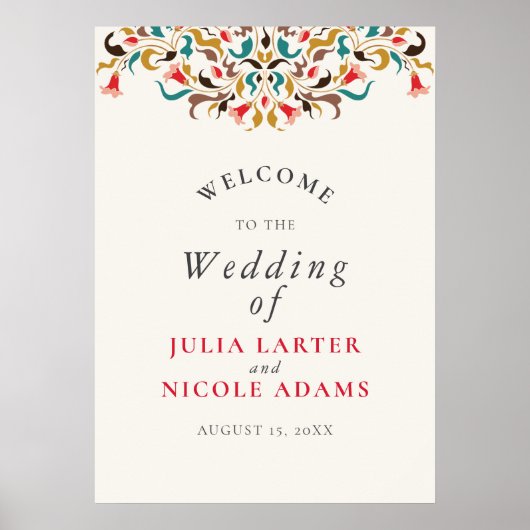 ロマンモダンスエレガントフローラ結婚リース ポスター (正面)