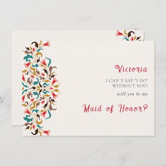 ロマンモダンスエレガントフローラ結婚リース メニュー (正面/裏面)