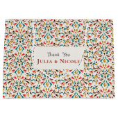 ロマンモダンスエレガントフローラ結婚リース ラージペーパーバッグ (正面)