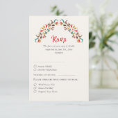 ロマンモダンスエレガントフローラ結婚リース 出欠カード (スタンド正面)