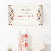 ロマンモダンスエレガントフローラ結婚リース 横断幕 (インサイチュ)