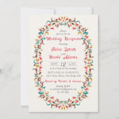 ロマンモダンスエレガントフローラ結婚披露宴 招待状 (正面)