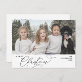 ロマンモダンチックな聖降誕祭のお祝いの葉書 ポストカード (正面/裏面)