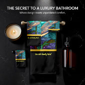 ロマンモダンチックな金ゴールド箔ガラス花一枚一組 バスタオルセット