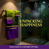 ロマンモダンチックな金ゴールド箔 バスタオルセット