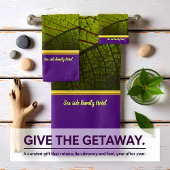 ロマンモダンチックな金ゴールド箔 バスタオルセット