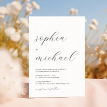 ロマンモダンチック書道ブラック&ホワイト結婚ズ