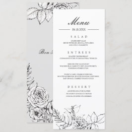 ロマンモダンチック·ワイルドフ結婚ラワーズのメニュー·プログラム 招待状