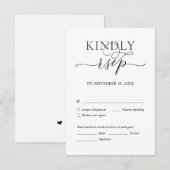 ロマンモダンチック，黒脚結婚本，夕食会社 エンクロージャーカード (正面/裏面)