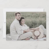 ロマンモダンティスクリプト写真コラージュ セーブザデート (裏面)