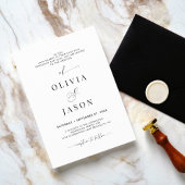 ロマンモダンティックなスクリプ結婚ト 招待状