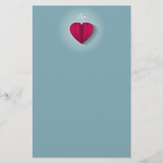 ロマンモダンティックハートラブ 便箋 (正面)