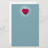 ロマンモダンティックハートラブ 便箋 (正面/裏面)