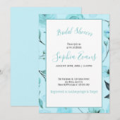 ロマンモダンティックバラとフローラブライダルシャワーインビ 招待状 (正面/裏面)