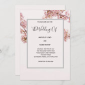 ロマンモダンティックフローラ結婚式招待状 招待状 (正面/裏面)