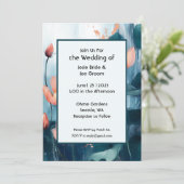 ロマンモダンティックフローラ結婚式招待状 招待状 (スタンド正面)