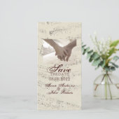 ロマンモダンティック音楽ノート結婚ズ セーブザデート (スタンド正面)