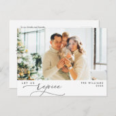 ロマンモダンティック、レジョイス、クリスマス、家族の写真 ポストカード (正面/裏面)