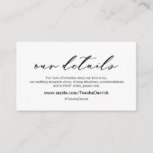 ロマンモダンティック、私たち結婚の詳細エンクロージャカー エンクロージャーカード (正面)