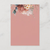 ロマンモダンティピンクガーデンフローラ結婚ズ詳細 エンクロージャーカード (裏面)