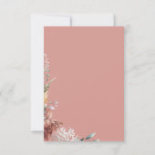 ロマンモダンティピンクガーデン結婚フローラ セーブザデート (裏面)