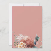 ロマンモダンティピンクガーデン結婚フローラ 招待状 (裏面)